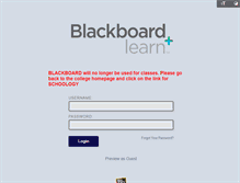 Tablet Screenshot of blackboard.hillcollege.edu